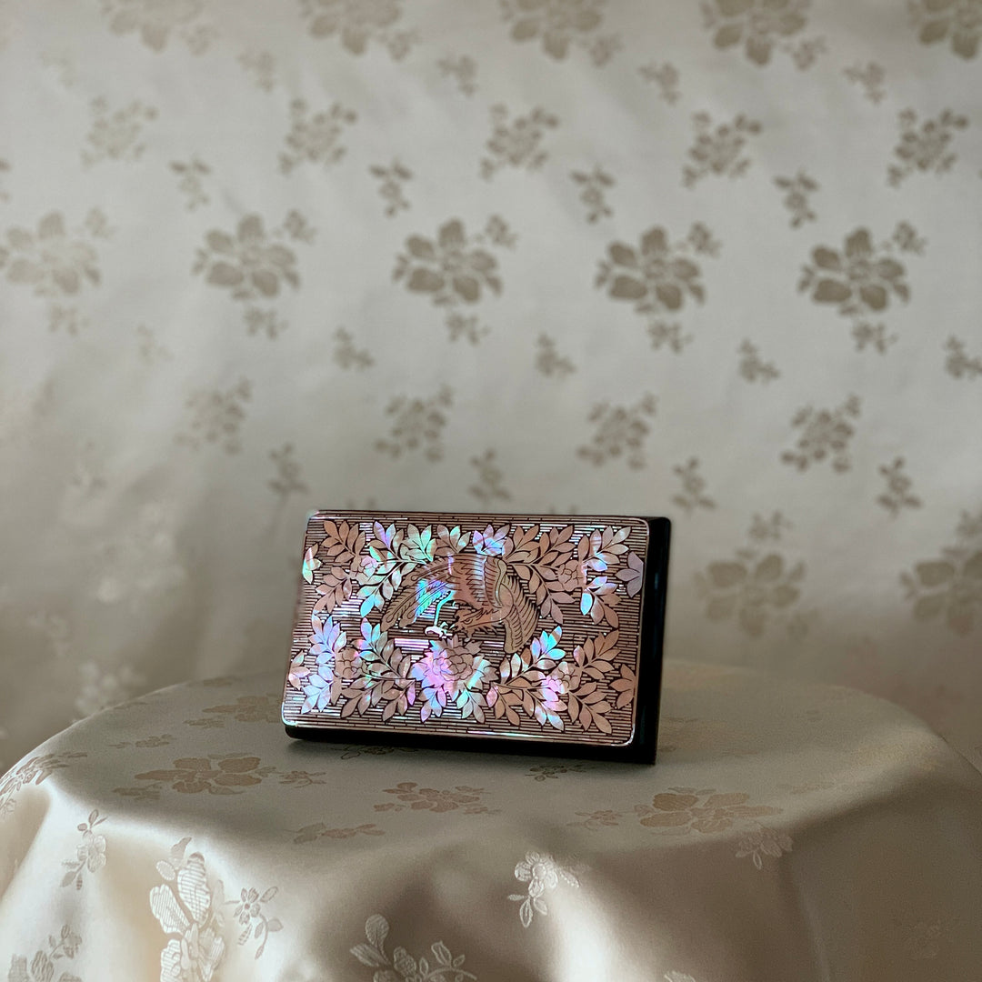 Mother-of-Pearl Lidded Box: Phoenix amid Peonies