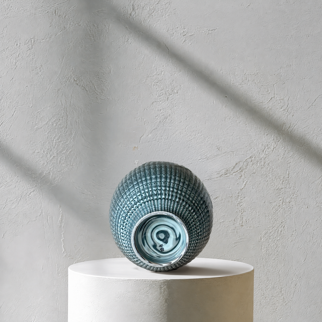 Celadon Long Vessel: Yeollimun Mixed-Clay Technique with Crane Motif, 2024