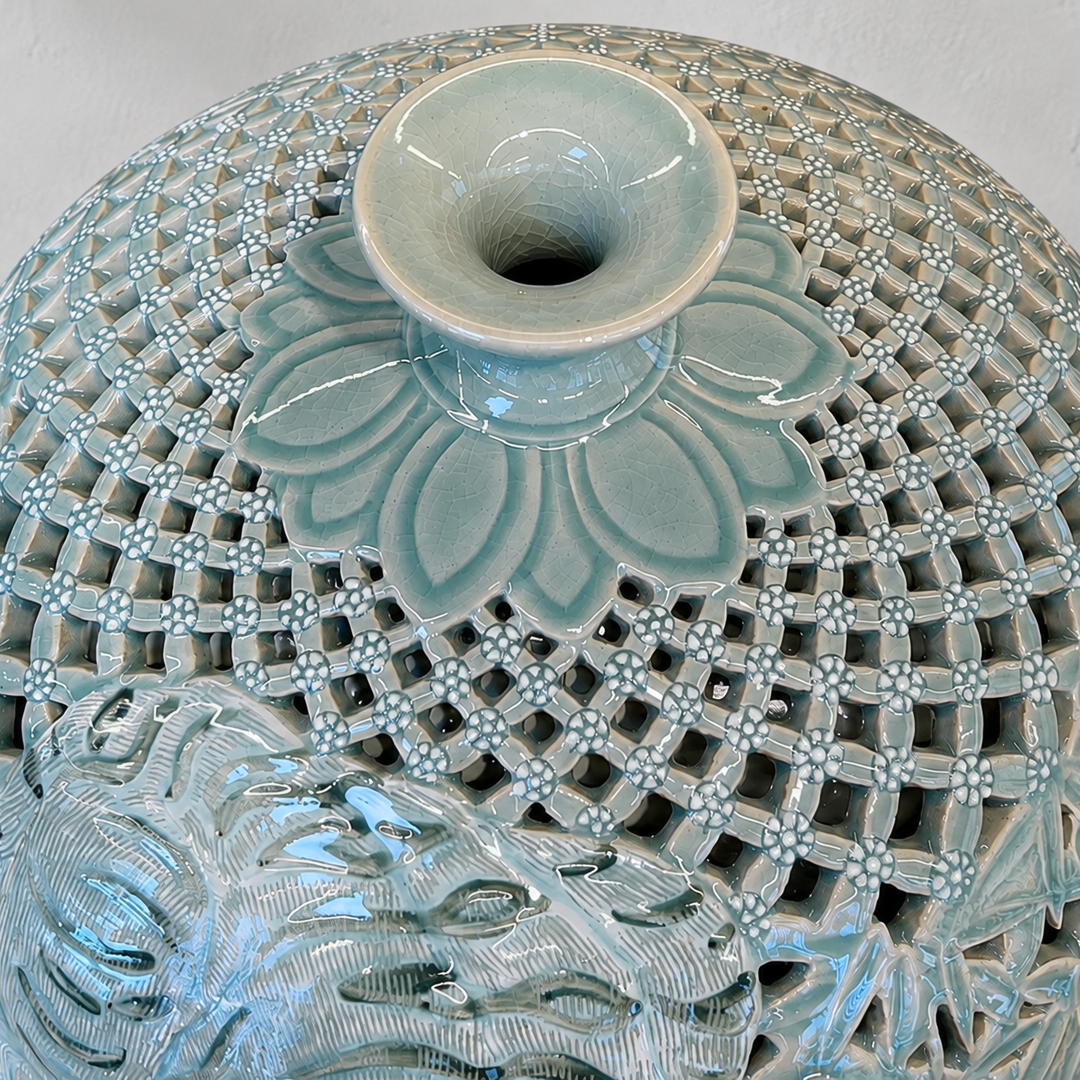 Celadon Double-Walled Openwork Vessel: Tiger Motif, 2022
