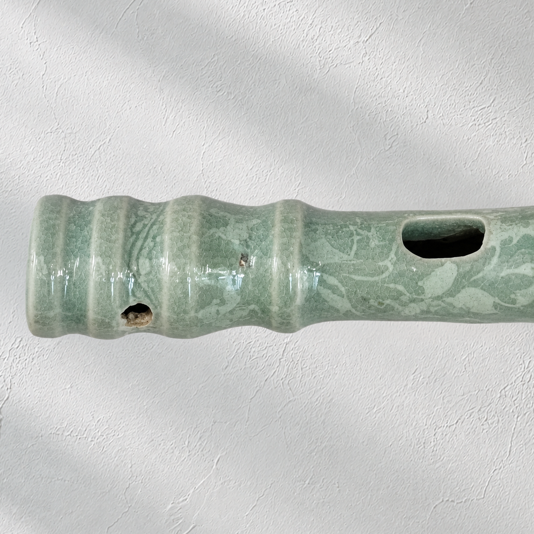 Celadon Sogeum: Peony Motif in Reverse Inlay