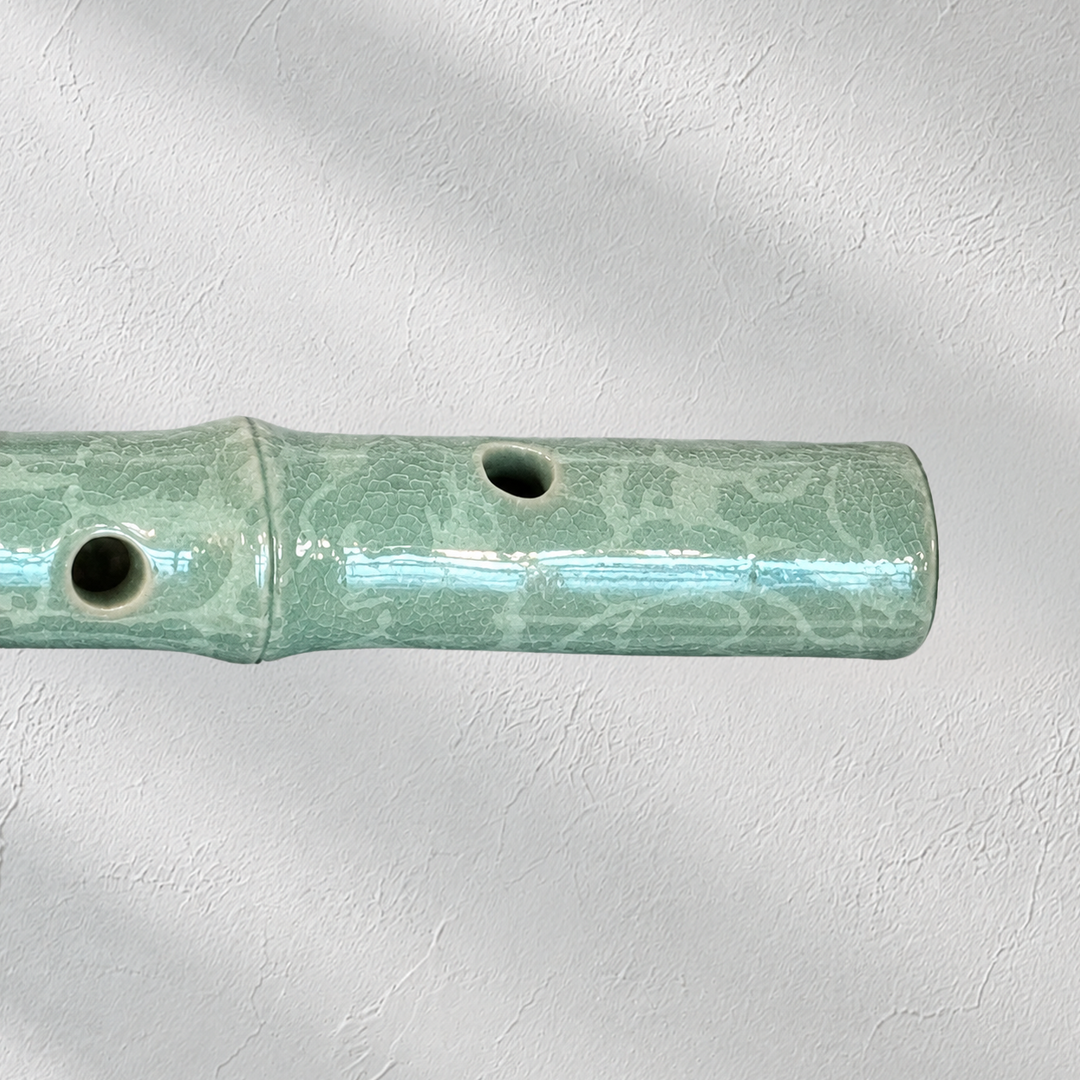 Celadon Sogeum: Peony Motif in Reverse Inlay