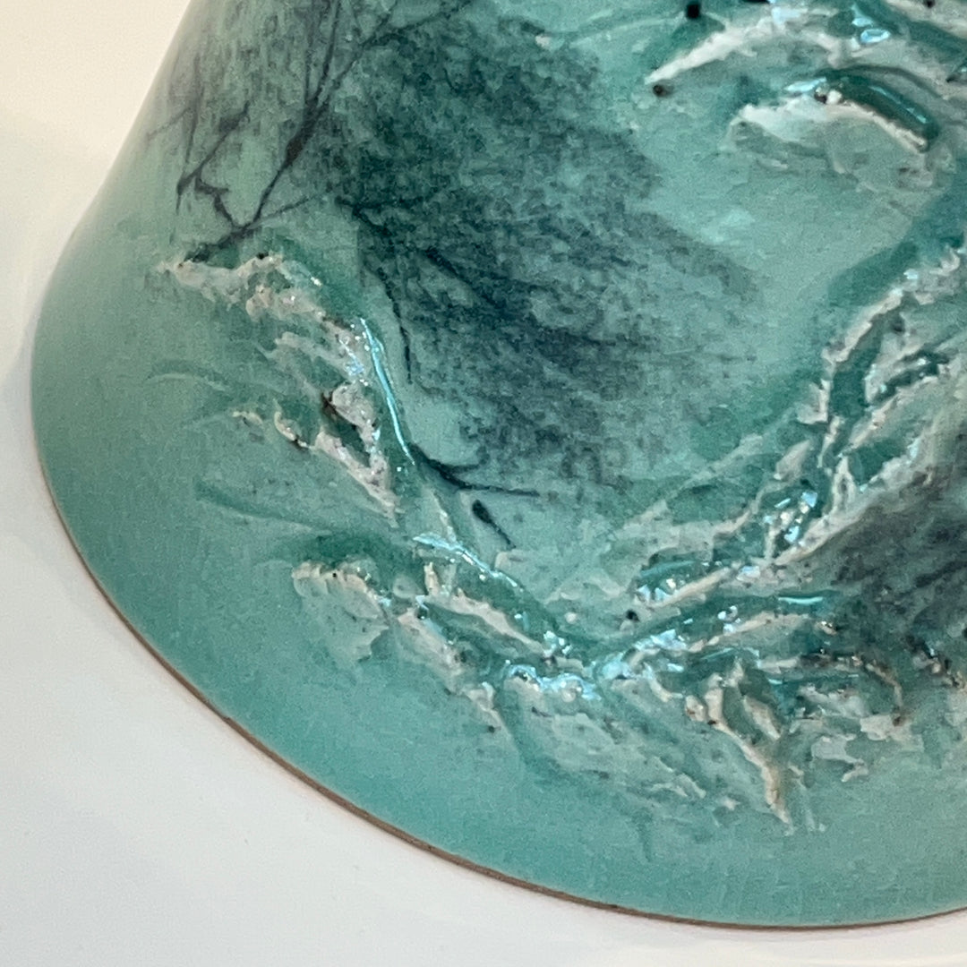 Celadon Maebyeong Vase: Applied Relief Pine-and-Crane Motif, 2024