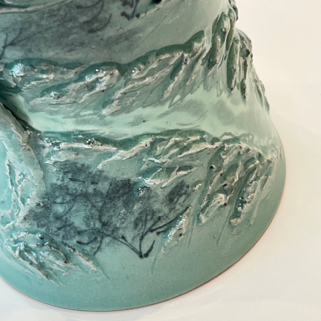 Celadon Maebyeong Vase: Applied Relief Pine-and-Crane Motif, 2024