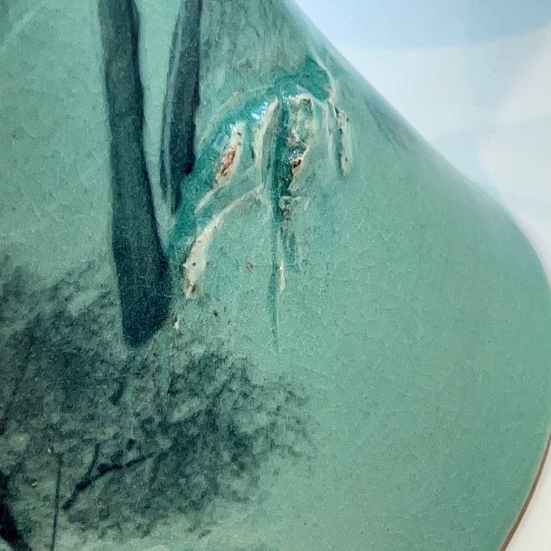 Celadon Maebyeong Vase: Applied Relief Pine-and-Crane Motif, 2024