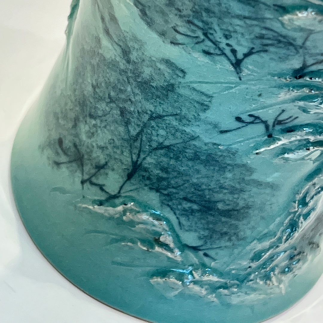 Celadon Maebyeong Vase: Applied Relief Pine-and-Crane Motif, 2024
