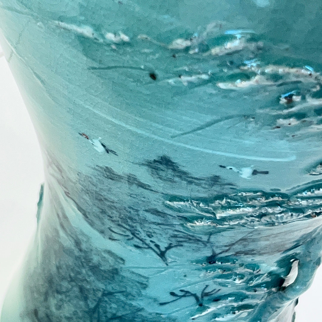 Celadon Maebyeong Vase: Applied Relief Pine-and-Crane Motif, 2024
