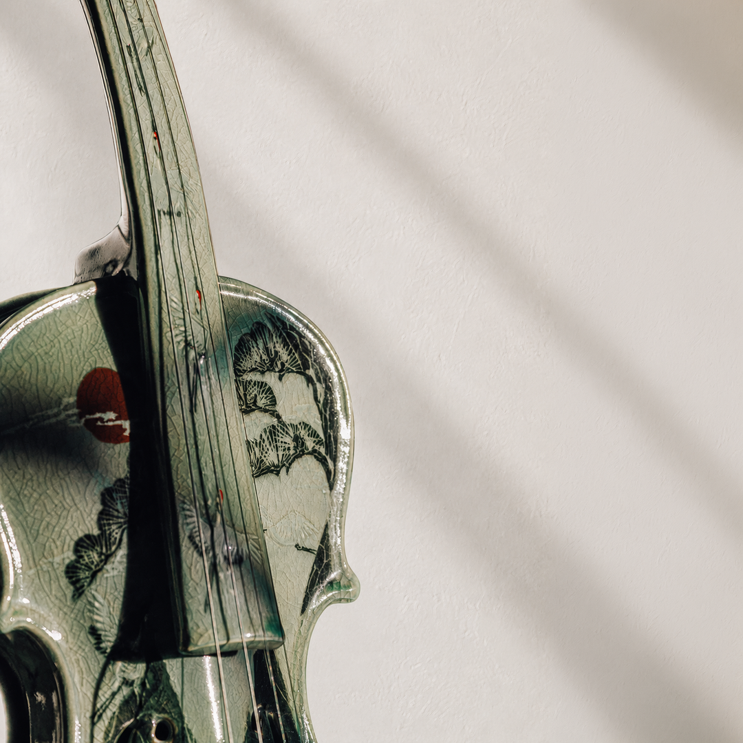 Celadon Violin: Ten Symbols of Longevity Motif, 2020