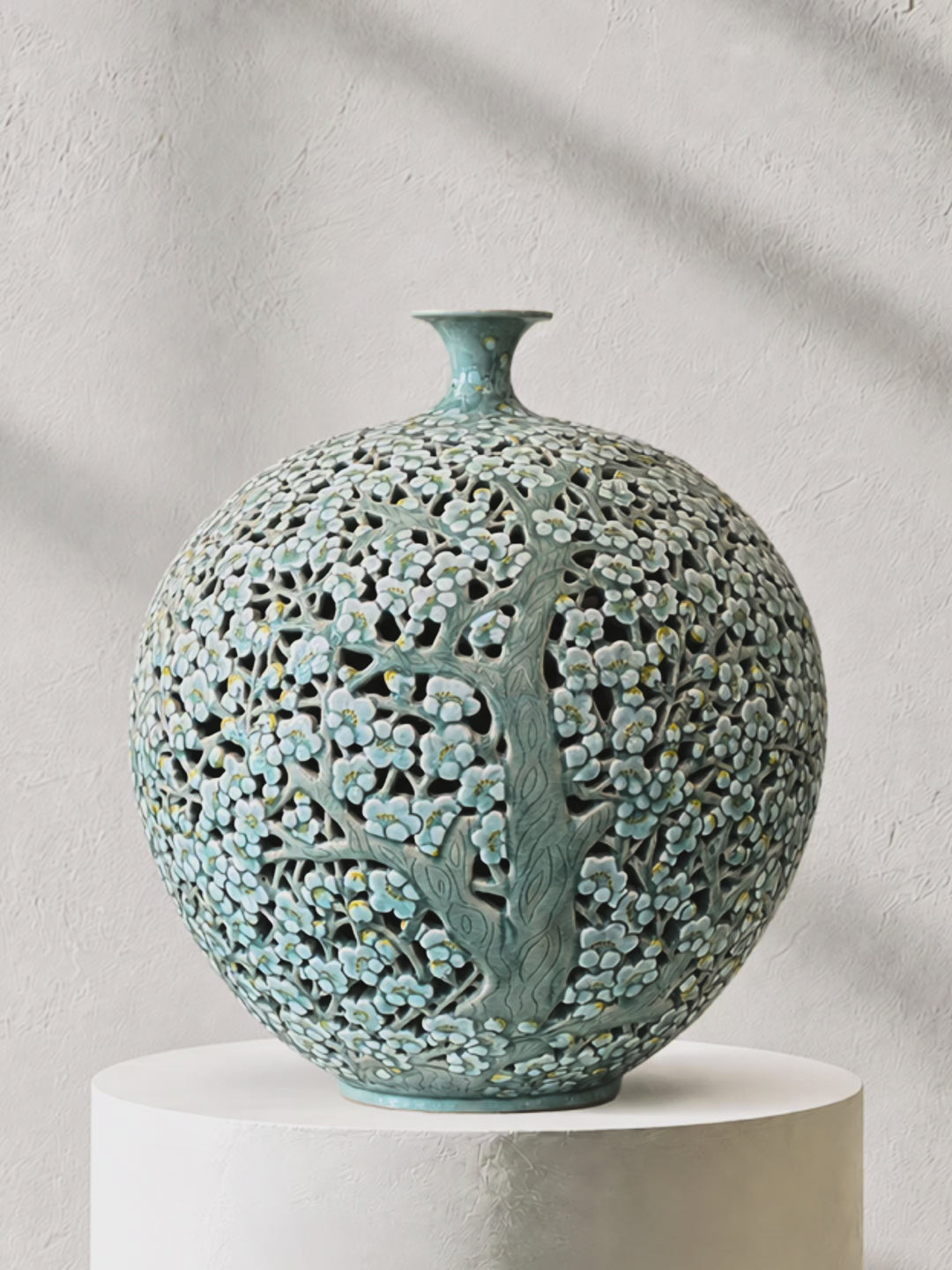 Celadon Double-Walled Openwork Vessel: Plum Blossom Motif, 2021