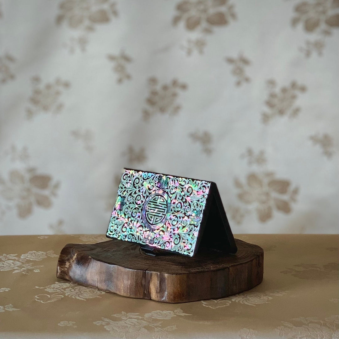 Mother of Pearl Business Card Case with Vine Pattern (자개 당초문 명함함)