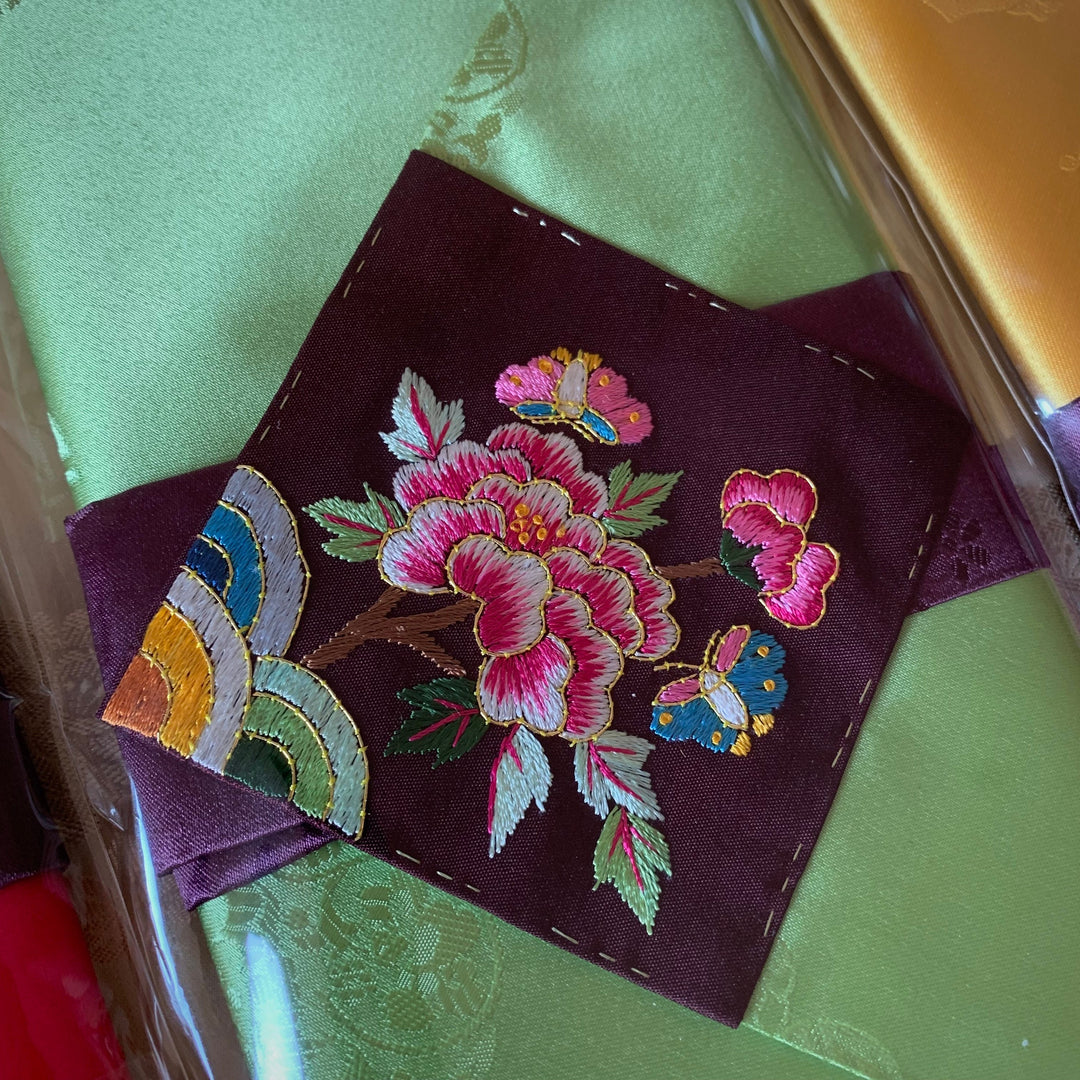 結婚式/新年用の美しいシルクを包む韓国の伝統的な封筒