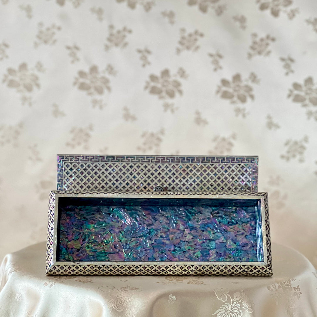 Mother of Pearl Jewelry Box or Chopsticks Box with Child Pattern (자개 칠보문 수저함)